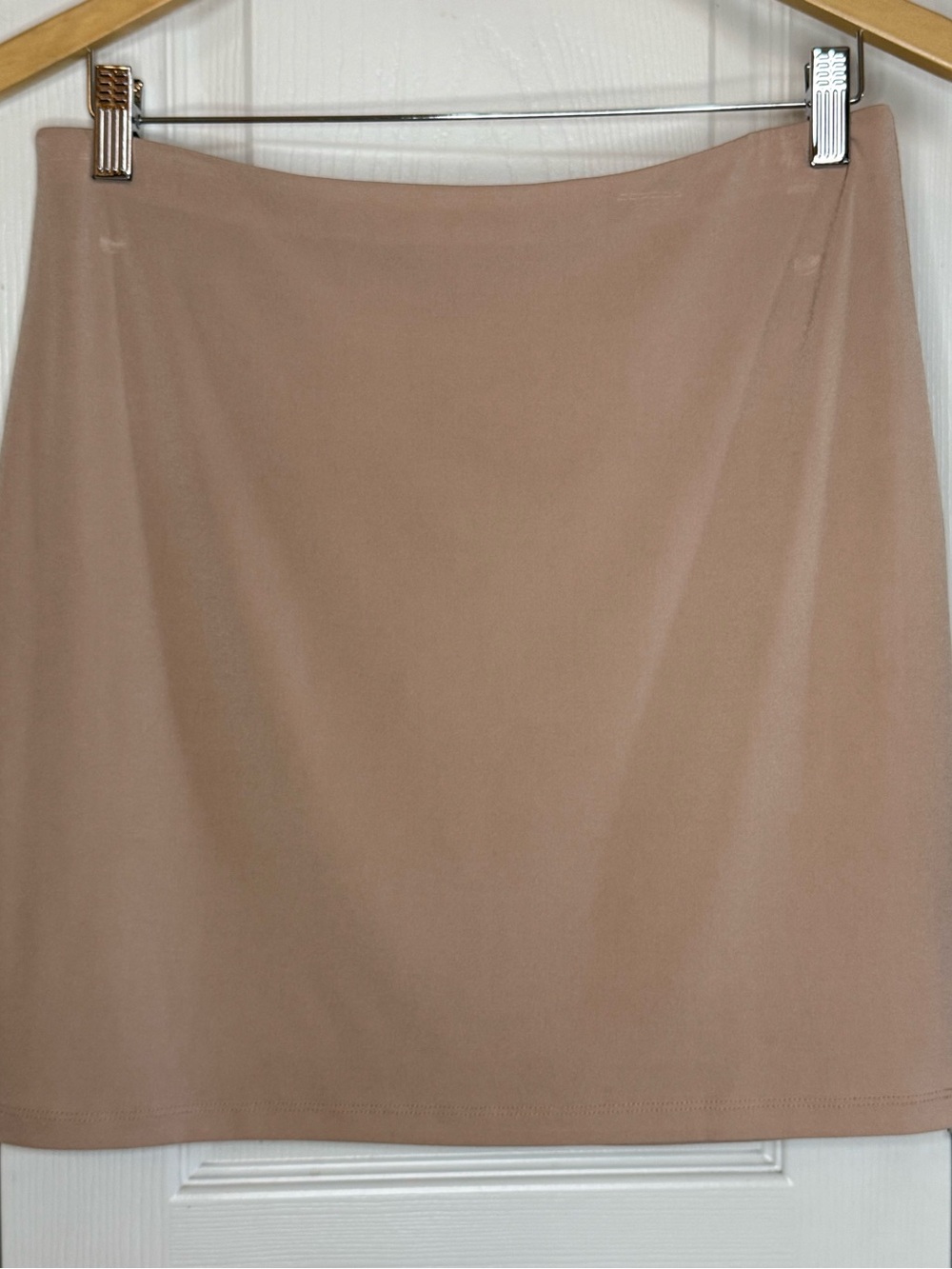 Leith Tan Lined Stretch Mini Skirt L. A0060